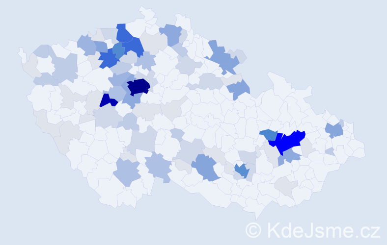 Příjmení: 'Grunt', počet výskytů 331 v celé ČR