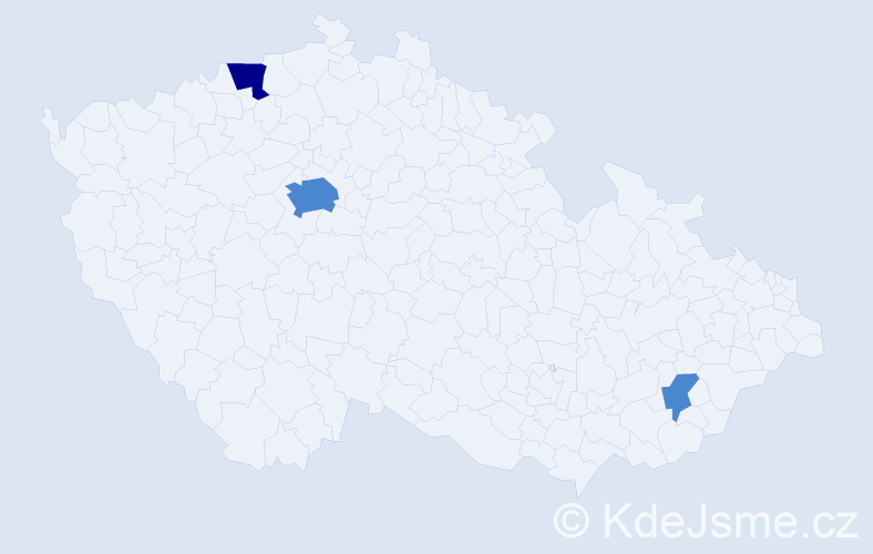 Příjmení: 'Auth', počet výskytů 5 v celé ČR