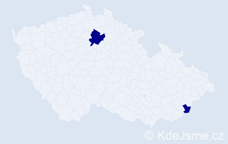 Příjmení: 'Baumeister', počet výskytů 2 v celé ČR