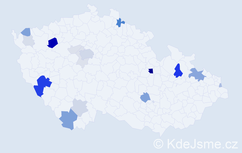 Příjmení: 'Herrman', počet výskytů 53 v celé ČR