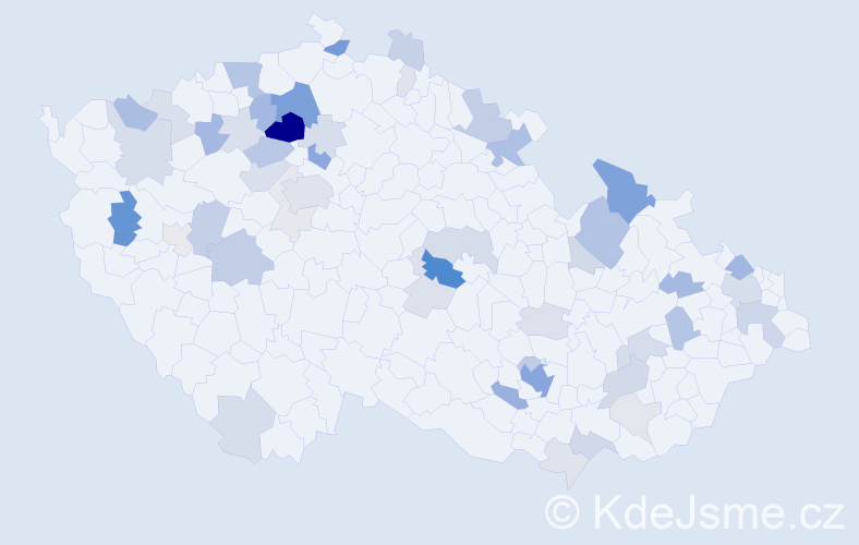 Příjmení: 'Job', počet výskytů 148 v celé ČR