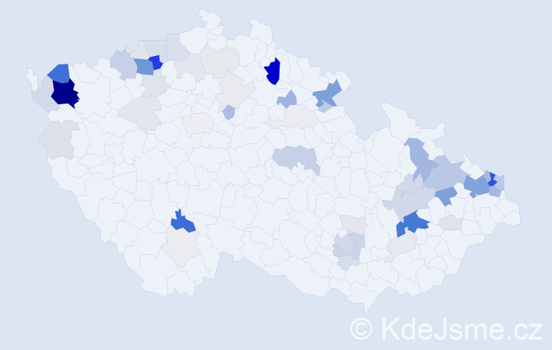 Příjmení: 'Klempár', počet výskytů 268 v celé ČR