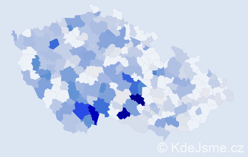 Příjmení: 'Michal', počet výskytů 1148 v celé ČR