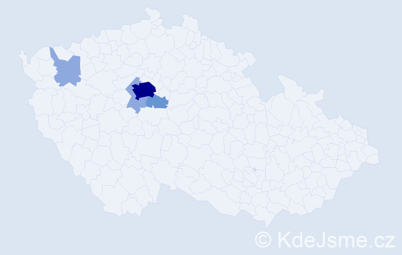 Příjmení: 'Aneltová', počet výskytů 13 v celé ČR