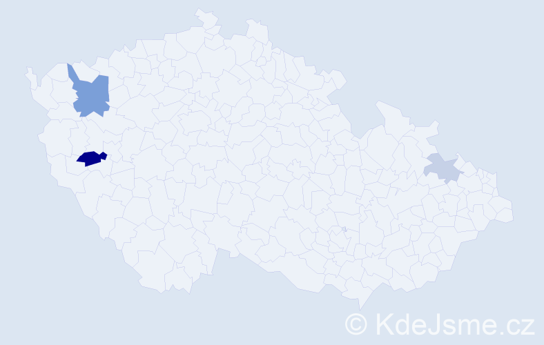 Příjmení: 'Medrová', počet výskytů 7 v celé ČR