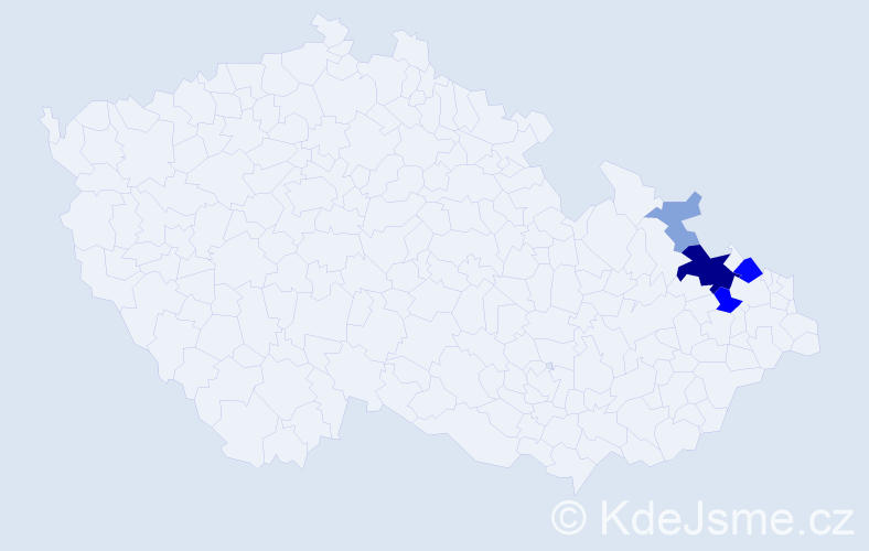 Příjmení: 'Seiplová', počet výskytů 14 v celé ČR