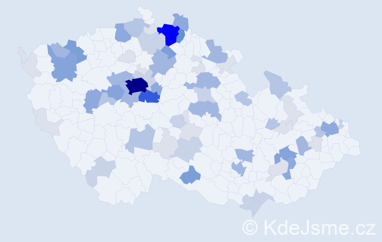 Příjmení: 'Hybnerová', počet výskytů 238 v celé ČR