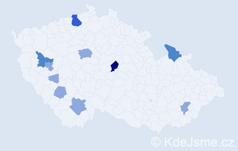 Příjmení: 'Titzeová', počet výskytů 18 v celé ČR