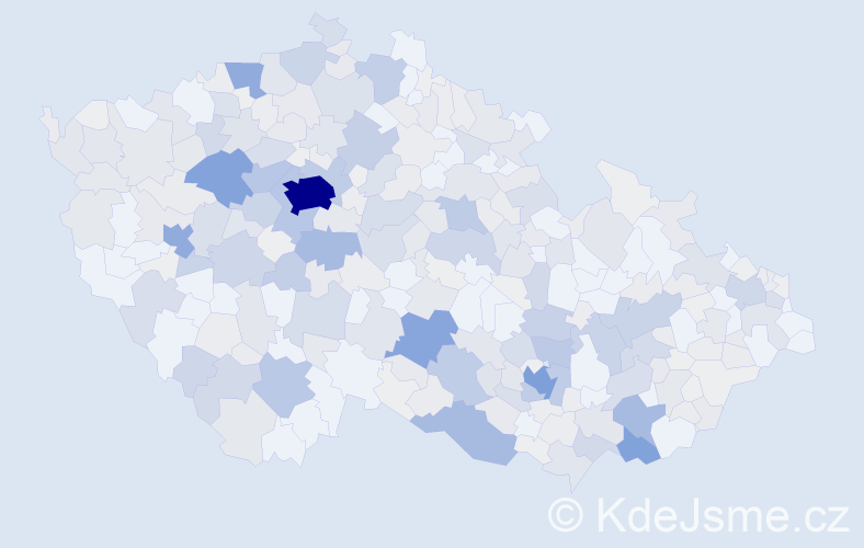Příjmení: 'Vyskočil', počet výskytů 1670 v celé ČR