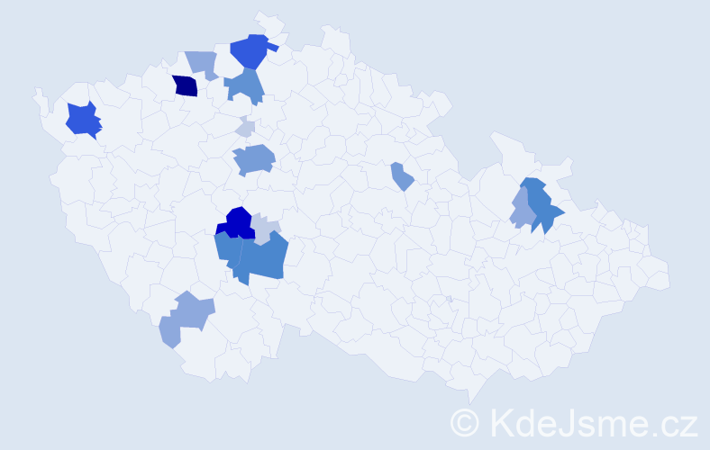 Příjmení: 'Trpka', počet výskytů 64 v celé ČR