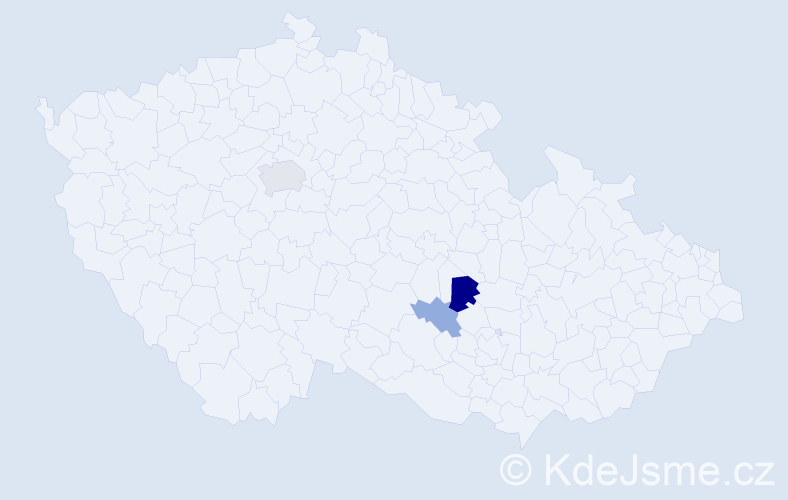 Příjmení: 'Děda', počet výskytů 13 v celé ČR