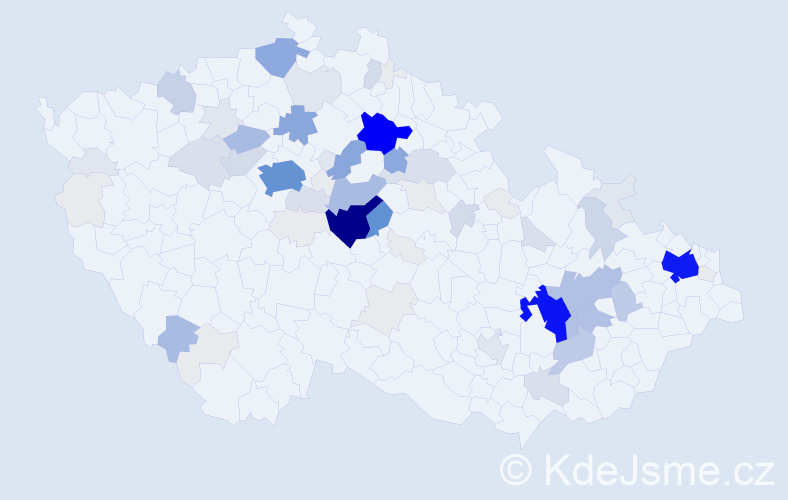 Příjmení: 'Čureja', počet výskytů 462 v celé ČR