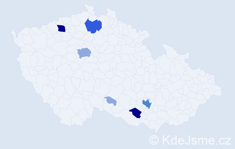 Příjmení: 'Pijanová', počet výskytů 17 v celé ČR
