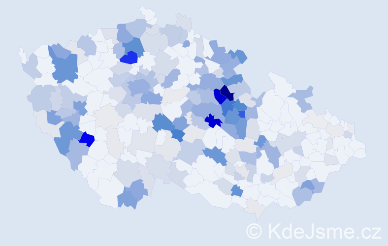 Příjmení: 'Zahálková', počet výskytů 669 v celé ČR