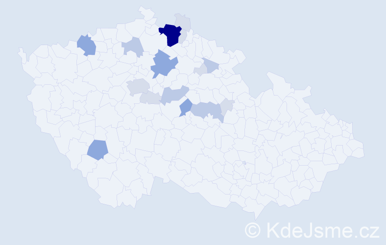 Příjmení: 'Antušová', počet výskytů 46 v celé ČR