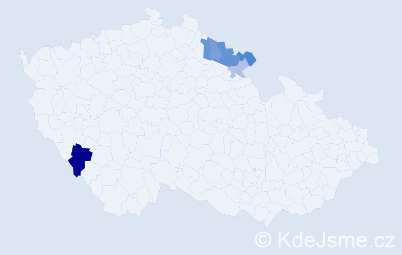 Příjmení: 'Rutkay', počet výskytů 10 v celé ČR