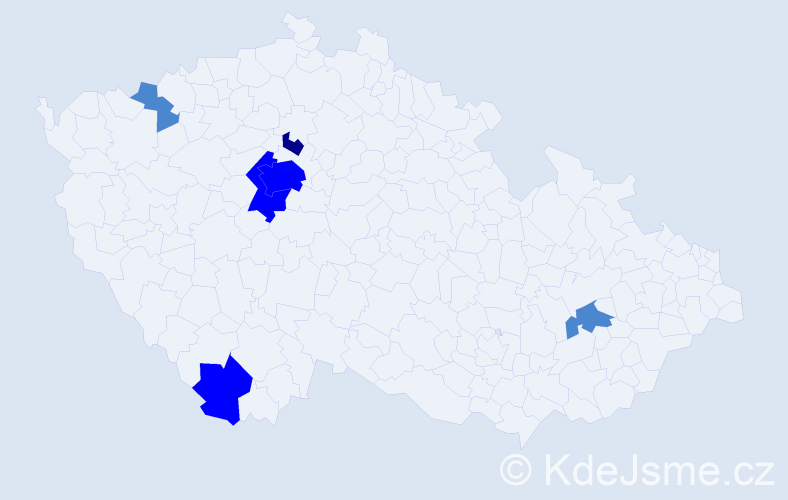 Příjmení: 'Vos', počet výskytů 11 v celé ČR