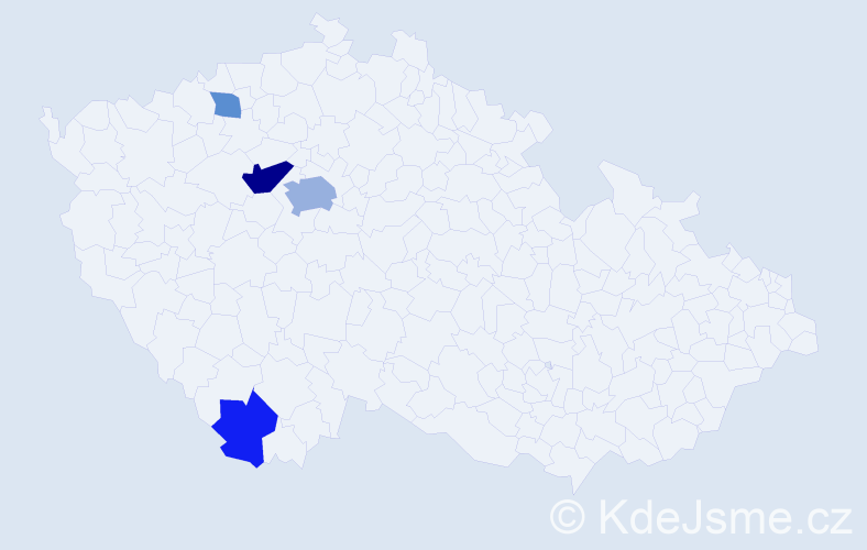 Příjmení: 'Mesko', počet výskytů 9 v celé ČR