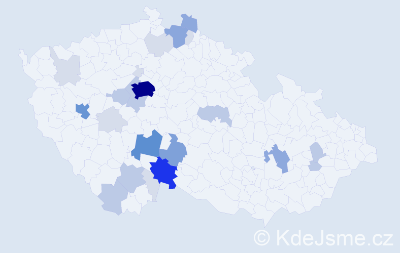 Příjmení: 'Chyška', počet výskytů 82 v celé ČR