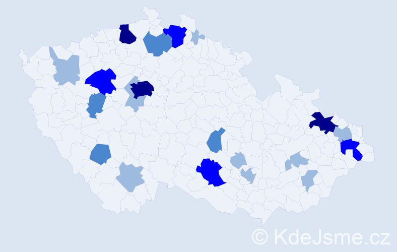 Příjmení: 'Pérez', počet výskytů 41 v celé ČR