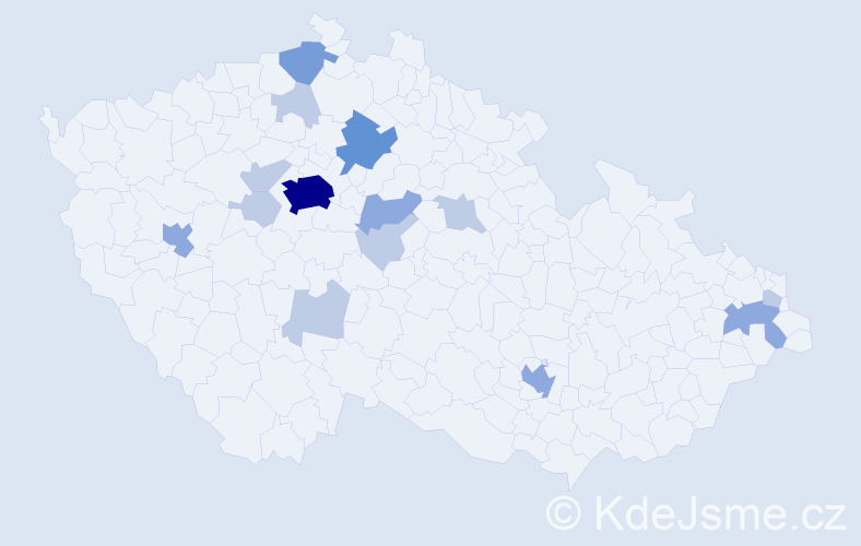 Příjmení: 'Bohdanová', počet výskytů 34 v celé ČR
