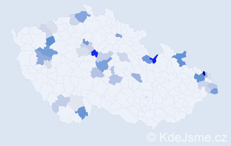 Příjmení: 'Dobřanský', počet výskytů 106 v celé ČR