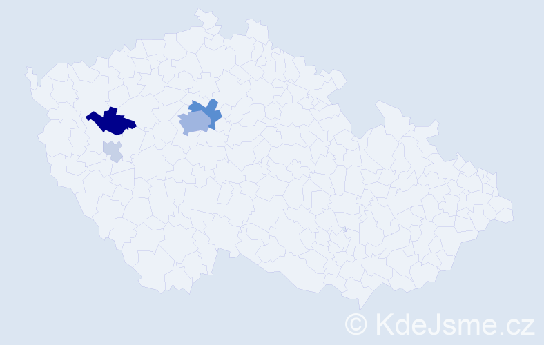 Příjmení: 'Vopálecká', počet výskytů 16 v celé ČR
