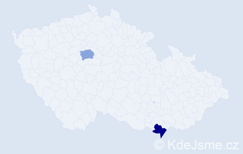 Příjmení: 'Gešková', počet výskytů 7 v celé ČR