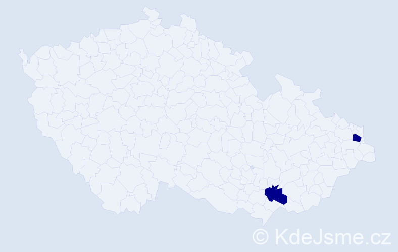 Příjmení: 'Trimaj', počet výskytů 4 v celé ČR