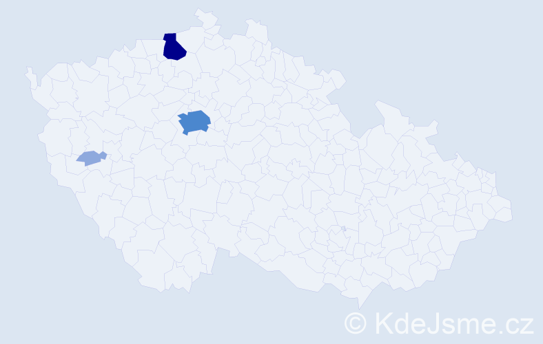 Příjmení: 'Klupsová', počet výskytů 8 v celé ČR