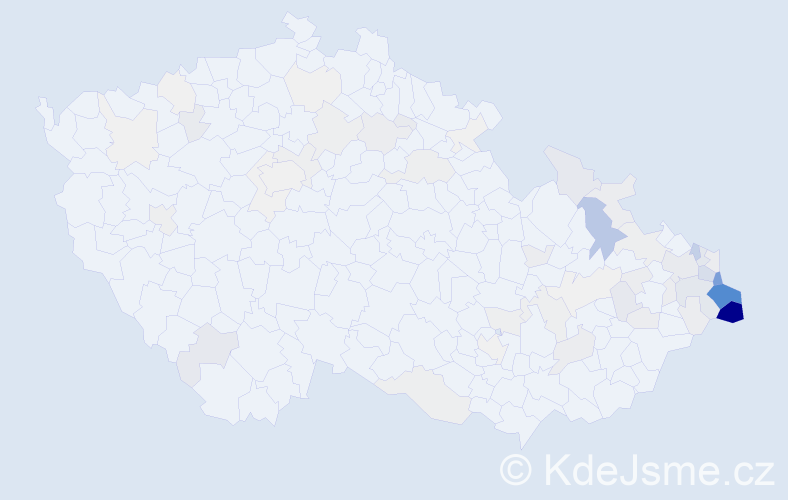 Příjmení: 'Bocek', počet výskytů 370 v celé ČR