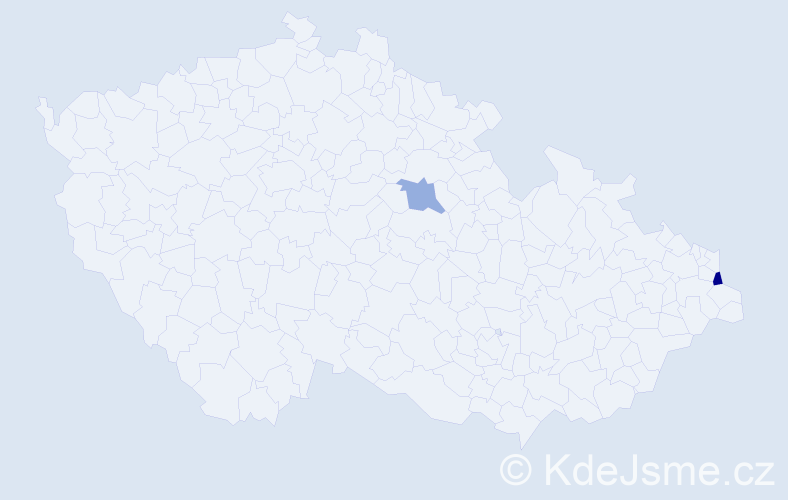 Příjmení: 'Honkiszová', počet výskytů 5 v celé ČR