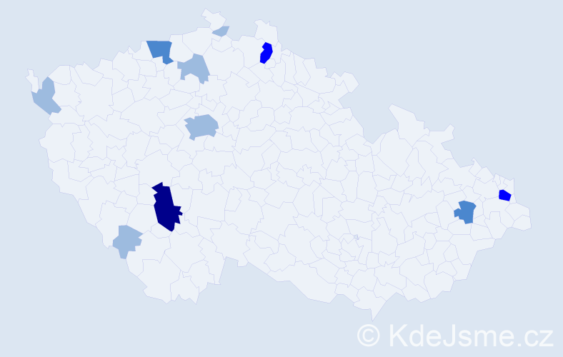 Příjmení: 'Barboríková', počet výskytů 19 v celé ČR