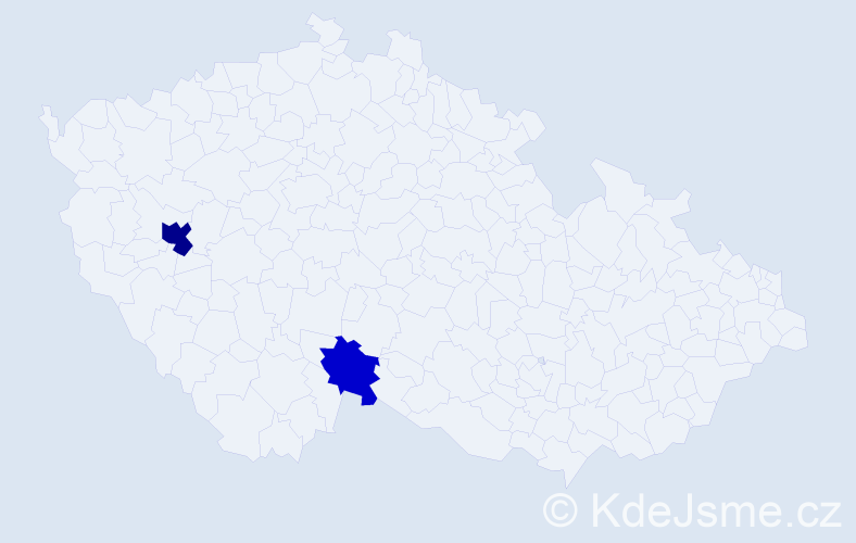 Příjmení: 'Kľuska', počet výskytů 4 v celé ČR