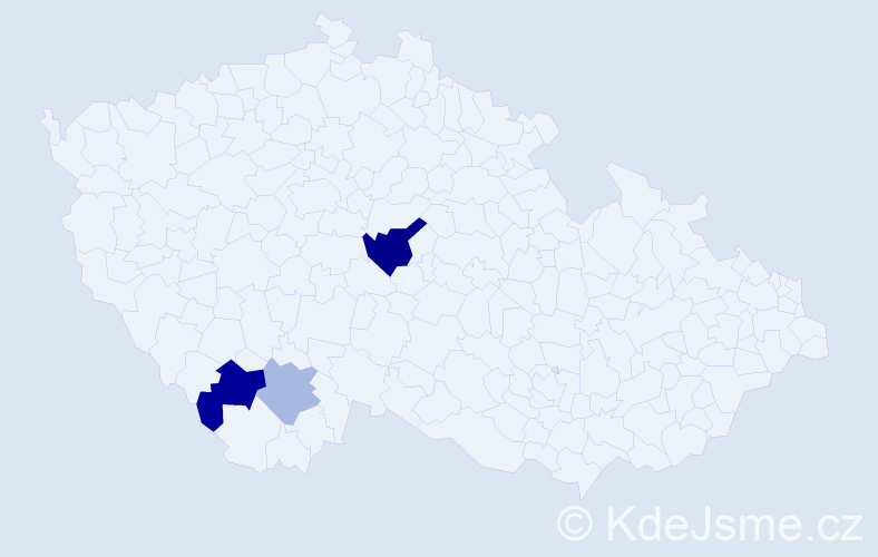 Příjmení: 'Aufrecht', počet výskytů 6 v celé ČR