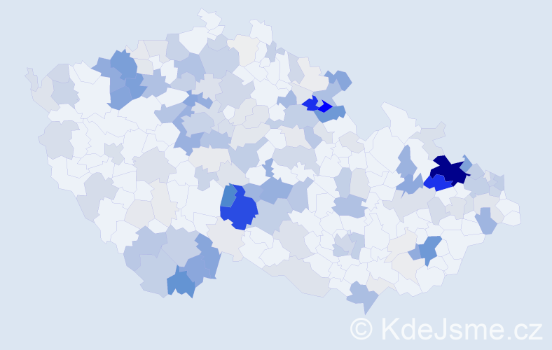 Příjmení: 'Lhotská', počet výskytů 676 v celé ČR