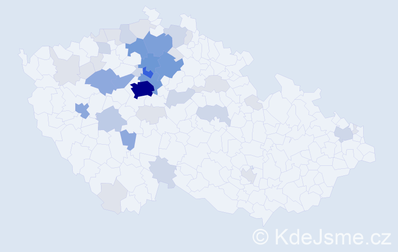 Příjmení: 'Hadrbolec', počet výskytů 145 v celé ČR