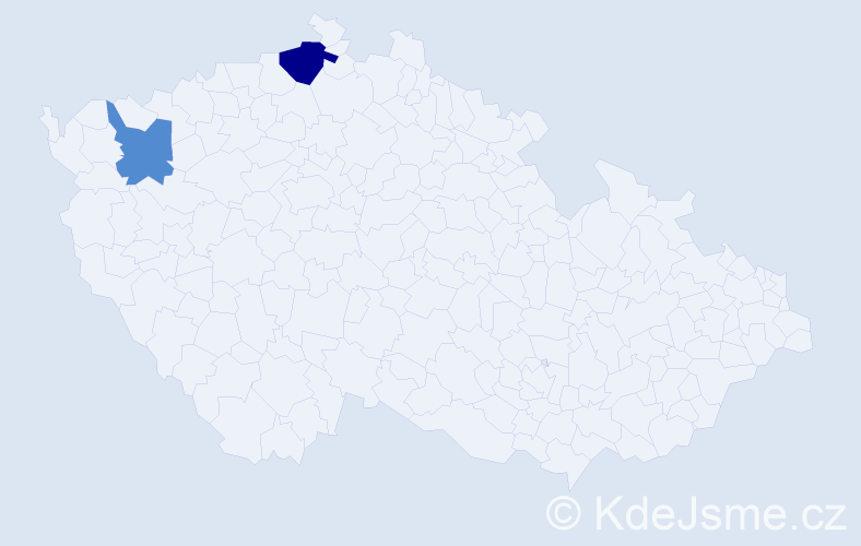 Příjmení: 'Dímik', počet výskytů 3 v celé ČR