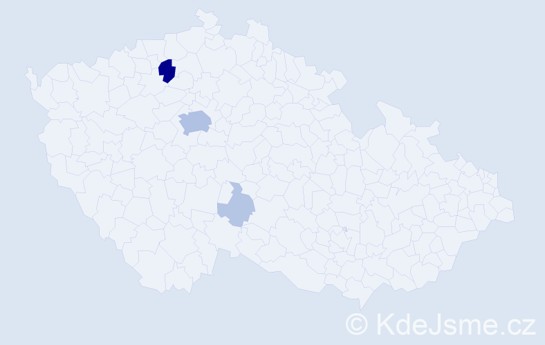 Příjmení: 'Pravenec', počet výskytů 22 v celé ČR