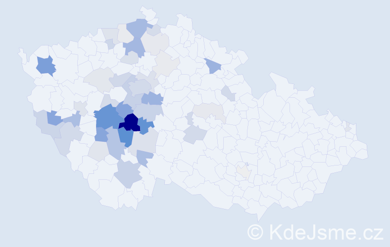 Příjmení: 'Čedíková', počet výskytů 161 v celé ČR