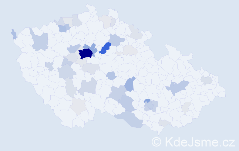 Příjmení: 'Zhang', počet výskytů 362 v celé ČR