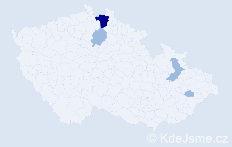 Příjmení: 'Vojčiniaková', počet výskytů 9 v celé ČR