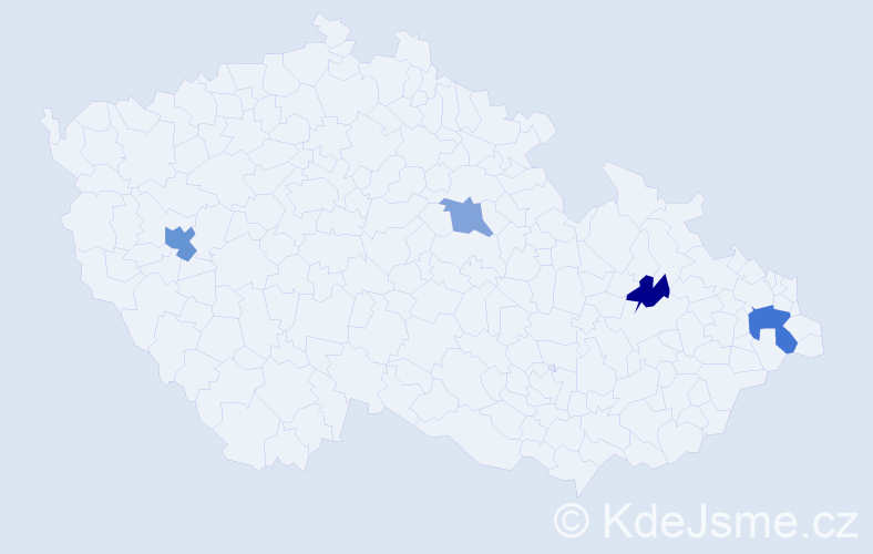 Příjmení: 'Hromulák', počet výskytů 6 v celé ČR