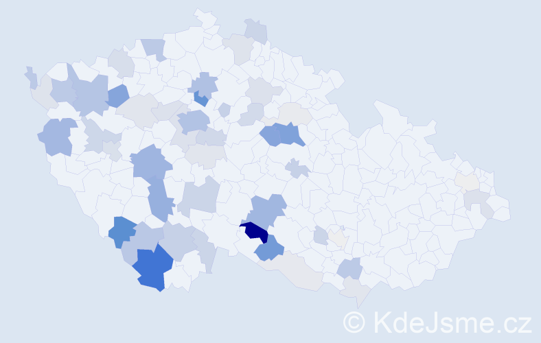 Příjmení: 'Linha', počet výskytů 179 v celé ČR
