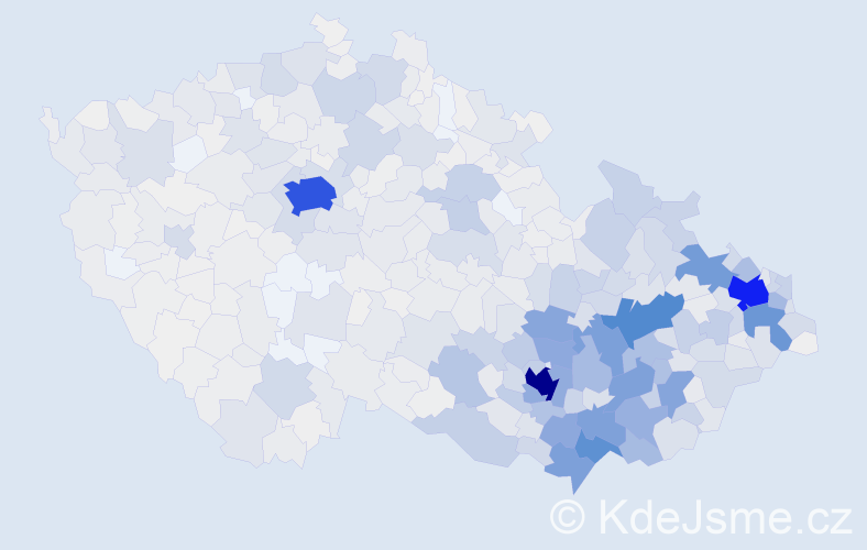 Příjmení: 'Konečná', počet výskytů 6955 v celé ČR