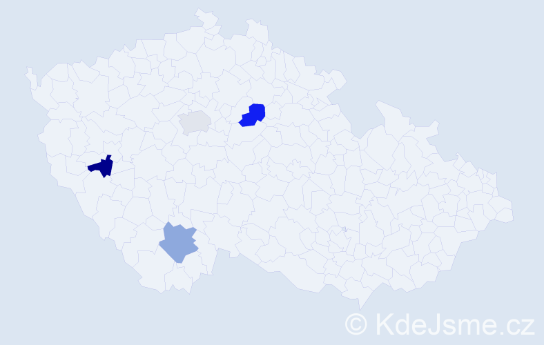 Příjmení: 'Lisovska', počet výskytů 4 v celé ČR