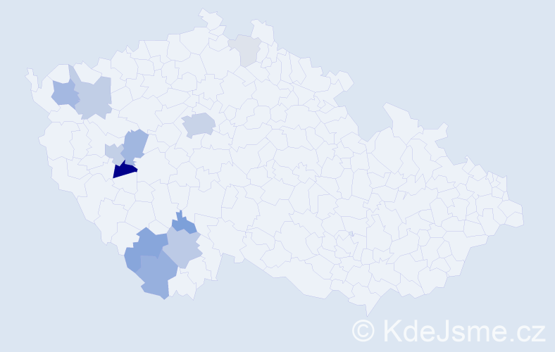 Příjmení: 'Buble', počet výskytů 36 v celé ČR