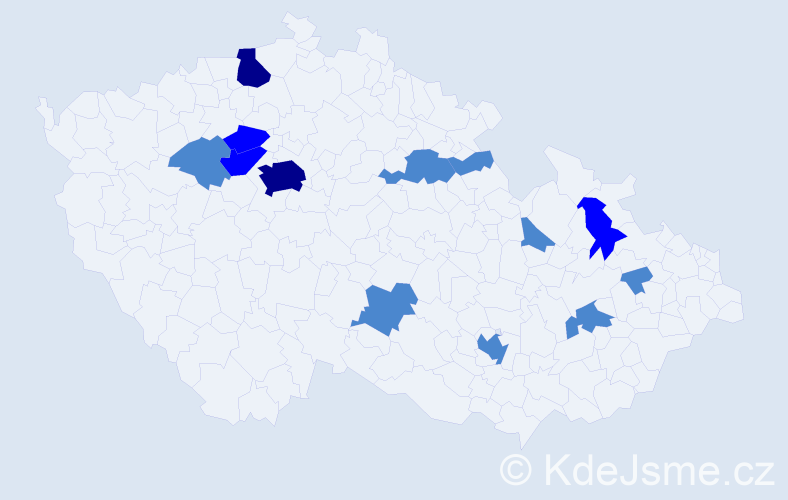 Příjmení: 'Reed', počet výskytů 20 v celé ČR