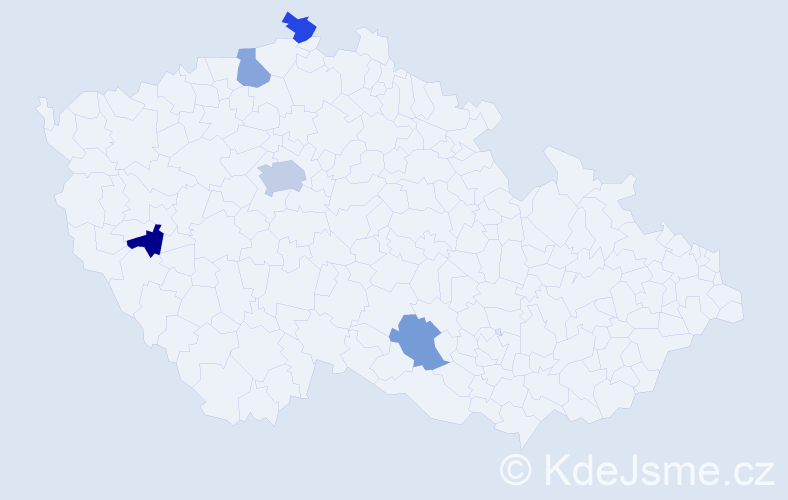 Příjmení: 'Vargasová', počet výskytů 7 v celé ČR