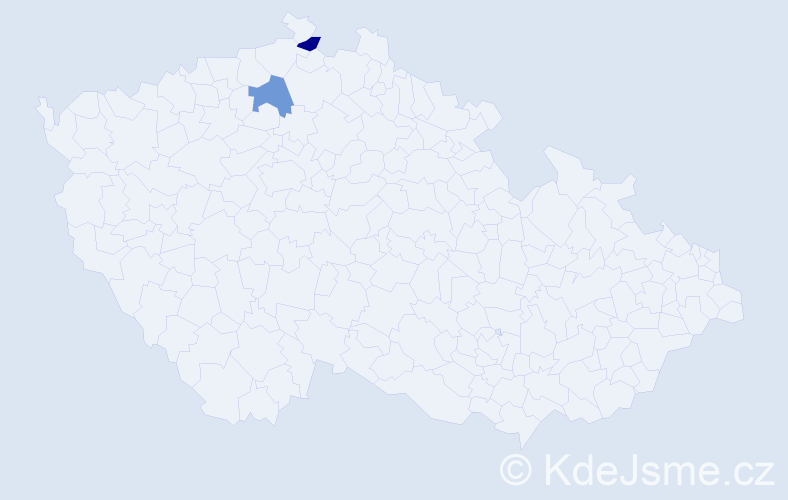 Příjmení: 'Rechziegelová', počet výskytů 2 v celé ČR